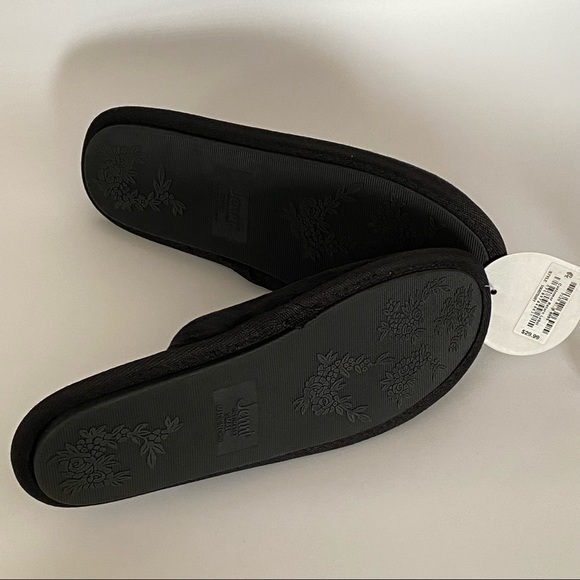 Jenni Intimates Women’s Hello Gorgeous Black Slippers Size Small - Picture 3 of 4